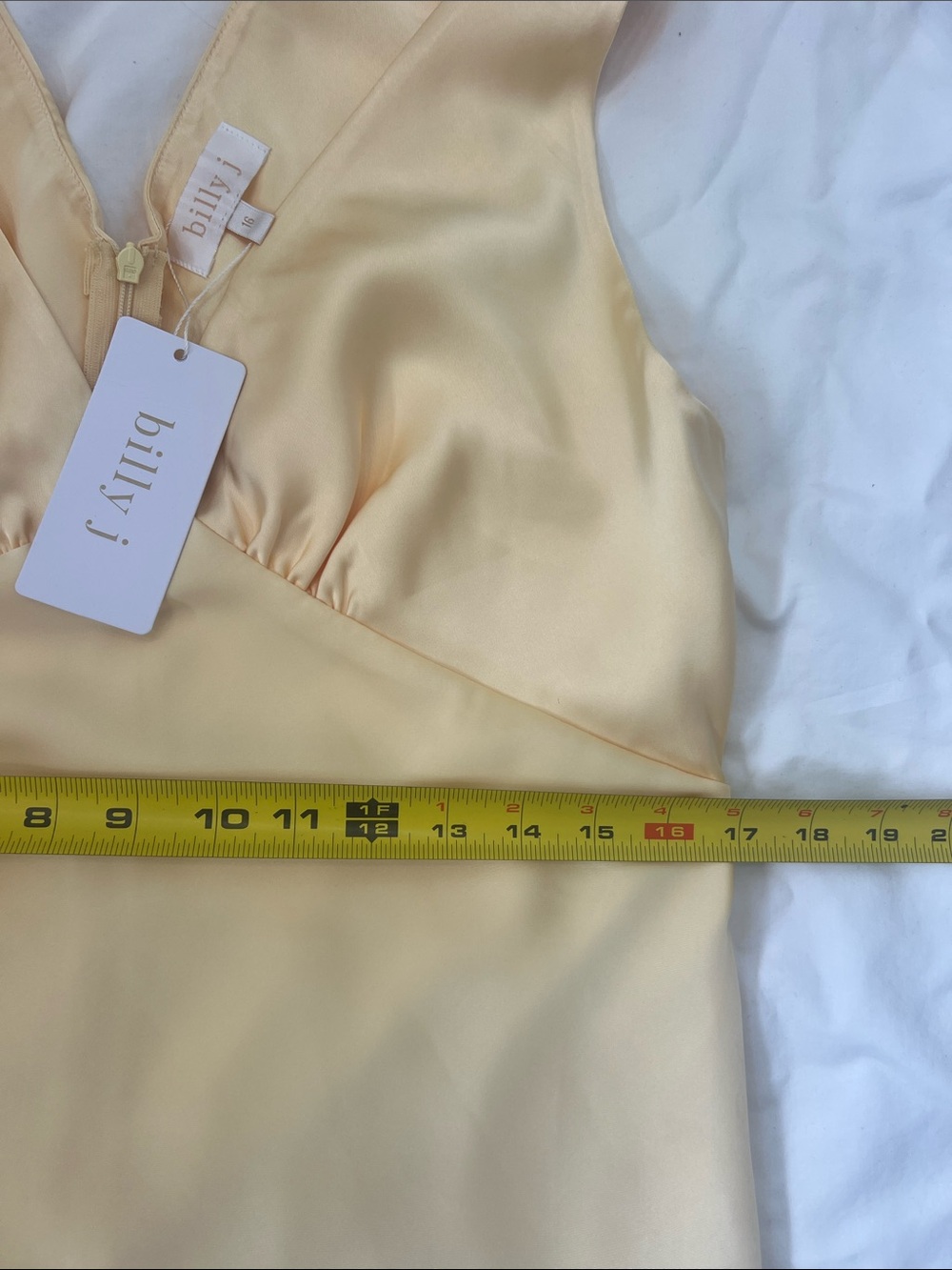 Billy J New with tags Silky yellow Slip Dress - Women’s dress size 16 - Picture 9 of 11